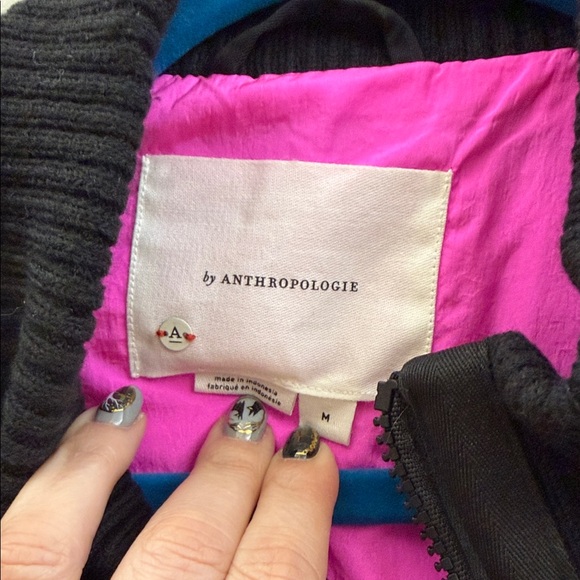 Anthropologie Black Bomber Jacket - Picture 2 of 3